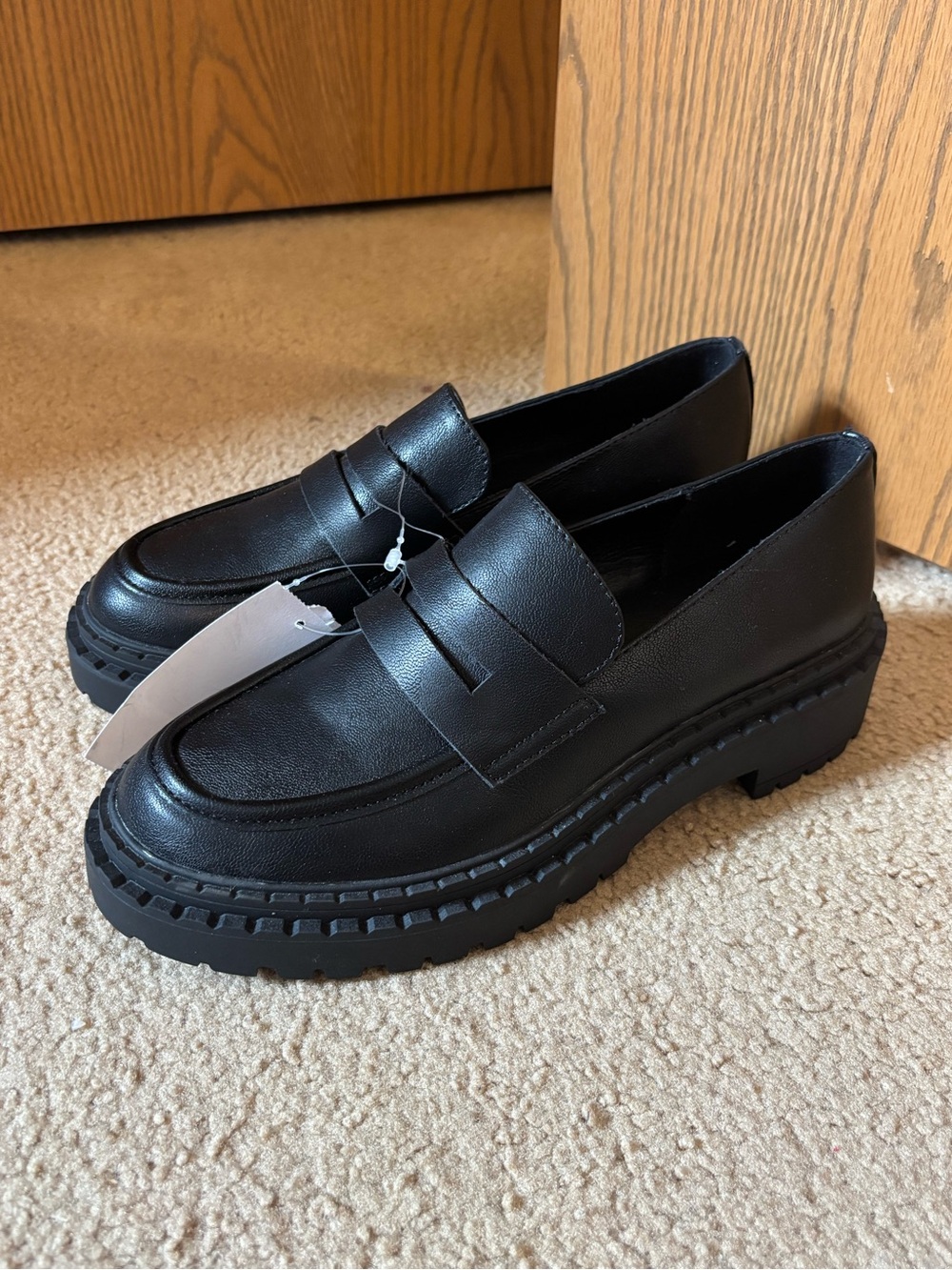 Rocket Dog Women’s Black Chunky Lug Sole Penny Loafers Slip On